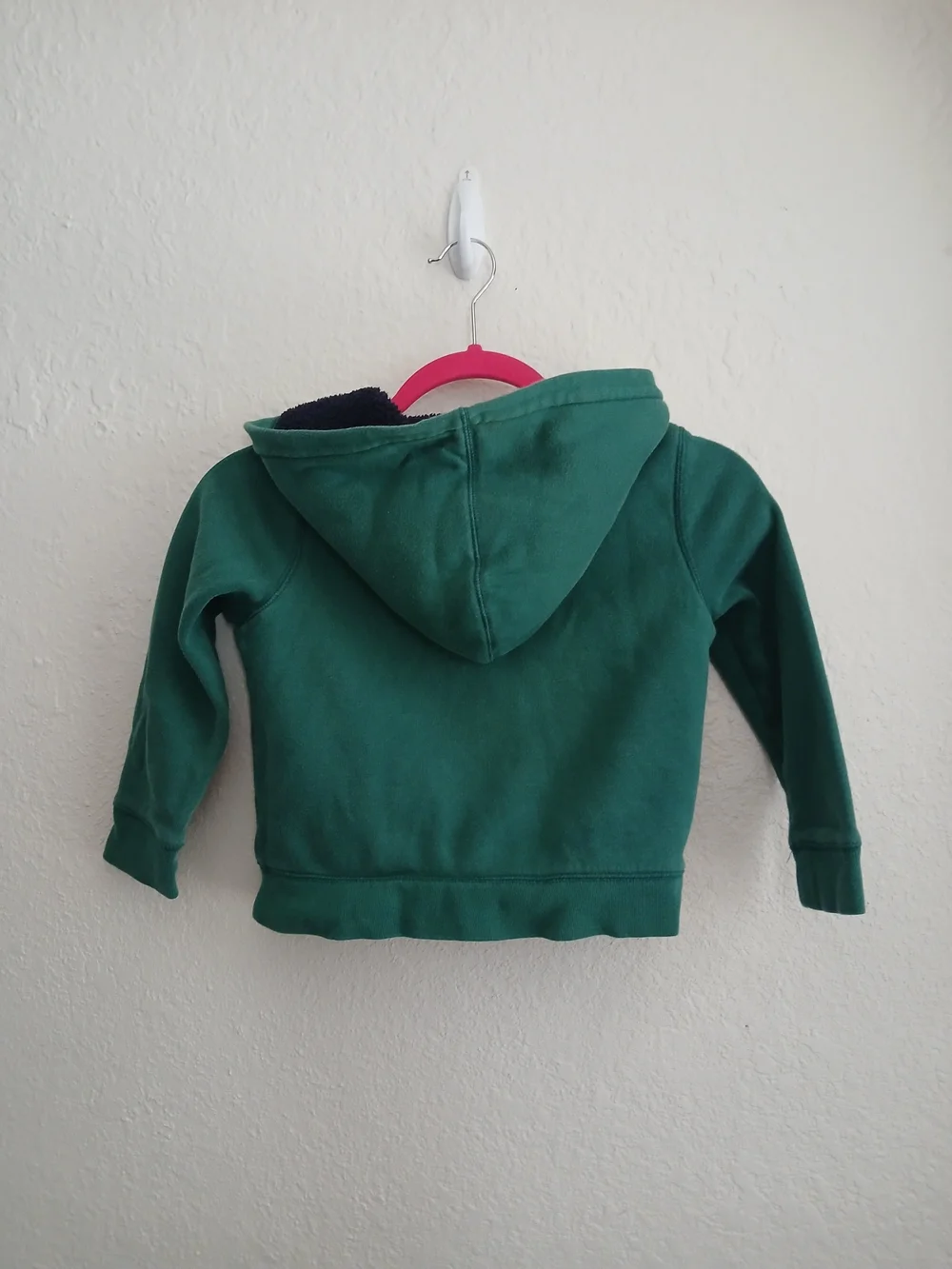 GAP Baby Green Logo Jacket Sherpa Lined Hooded Full Zip 5 Years